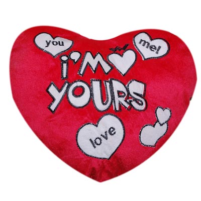 "Red Heart Shape Pillow - PST -1057-1 - Click here to View more details about this Product